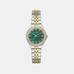 Women Quartz Green Dial Analog Stainless Steel Watch GW1027L3