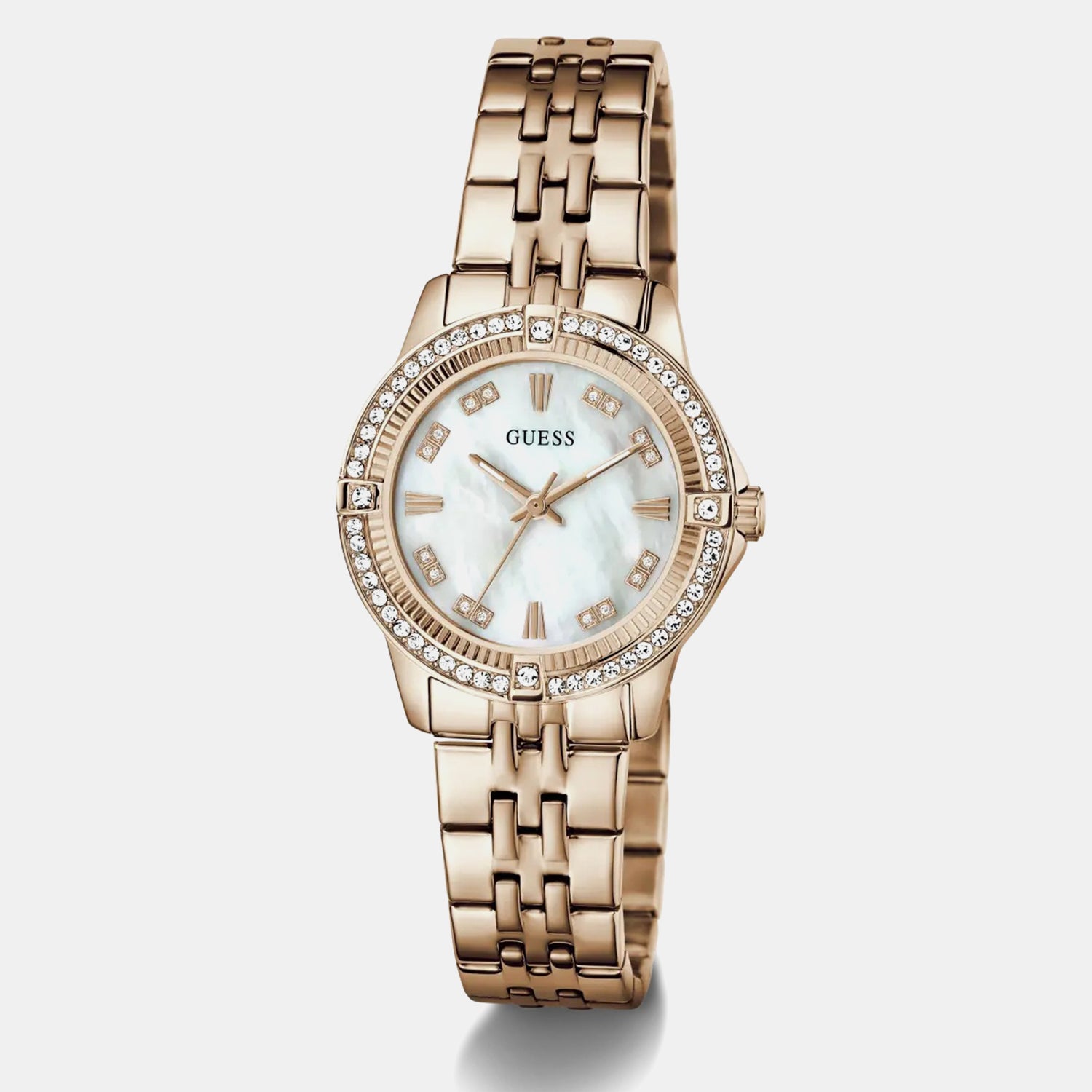 Women Quartz Mother Of Pearl Dial Analog Stainless Steel Watch GW1027L4