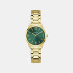 Women Quartz Green Dial Analog Stainless Steel Watch GW1028L2