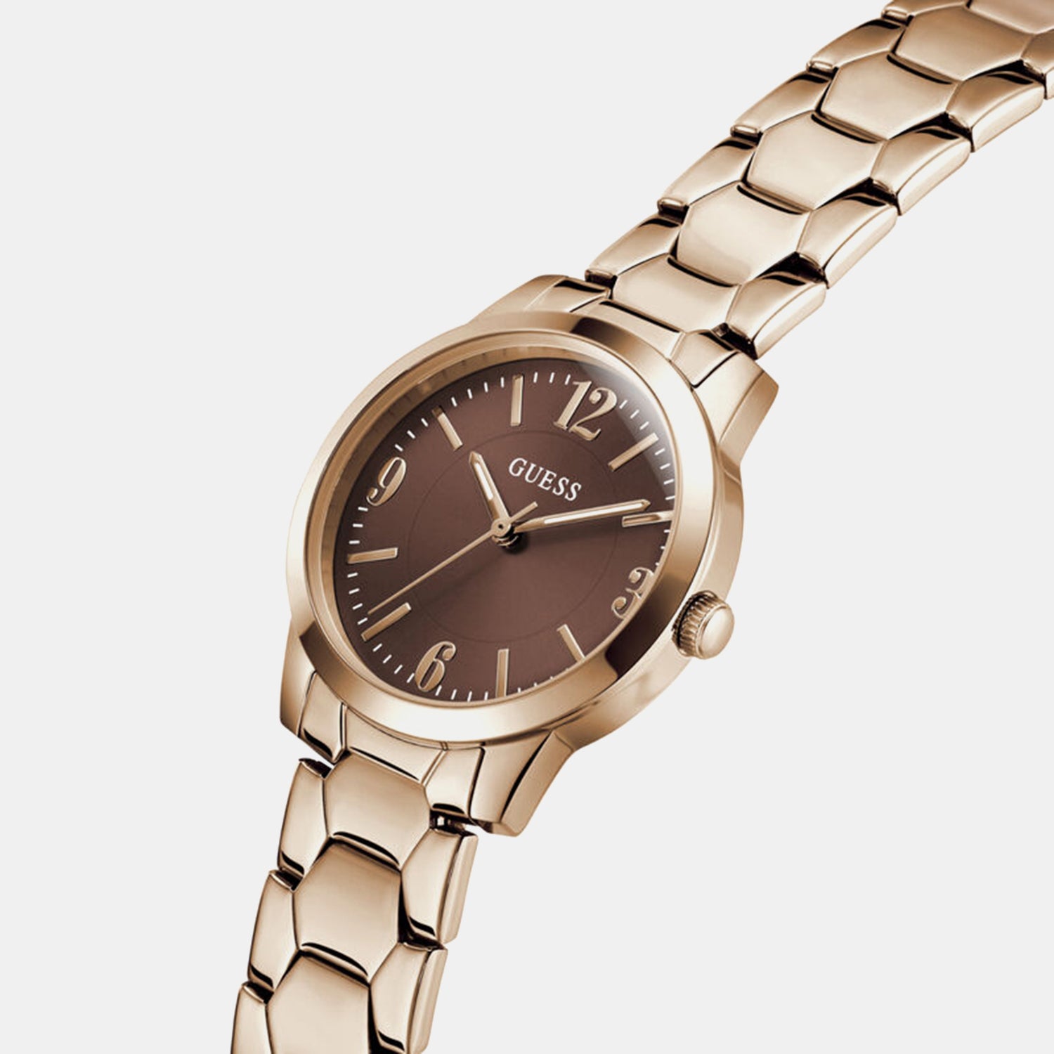 Women Quartz Brown Dial Analog Stainless Steel Watch GW1028L4
