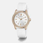 Women Quartz White Dial Analog Silicone Watch GW1030L4