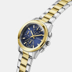 Women Quartz Blue Dial Chronograph Stainless Steel Watch GW1031L3