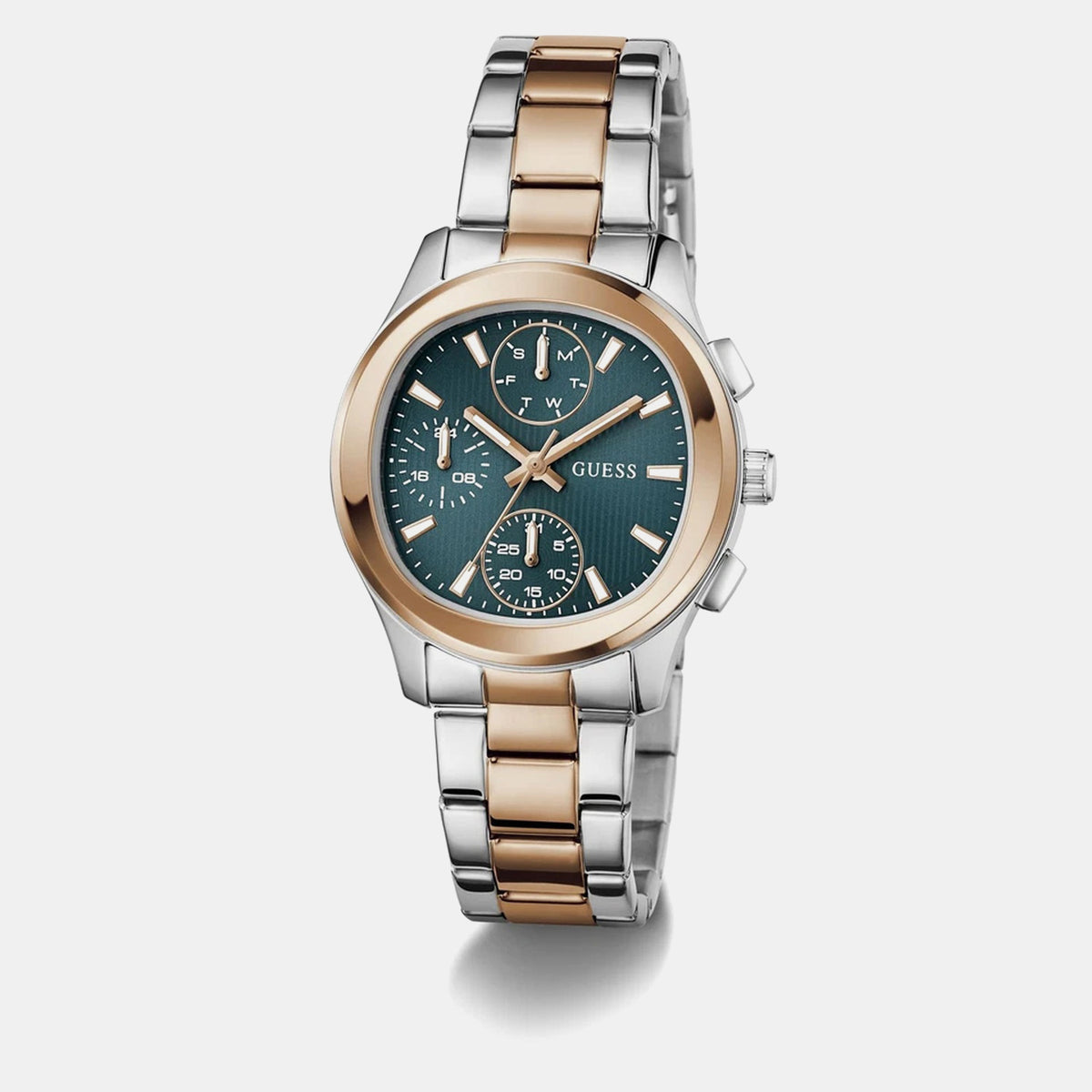 Gd Birdie Women Quartz Teal Dial Chronograph Stainless Steel Watch GW1031L5