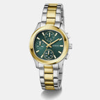 Women Quartz Green Dial Chronograph Stainless Steel Watch GW1031L6