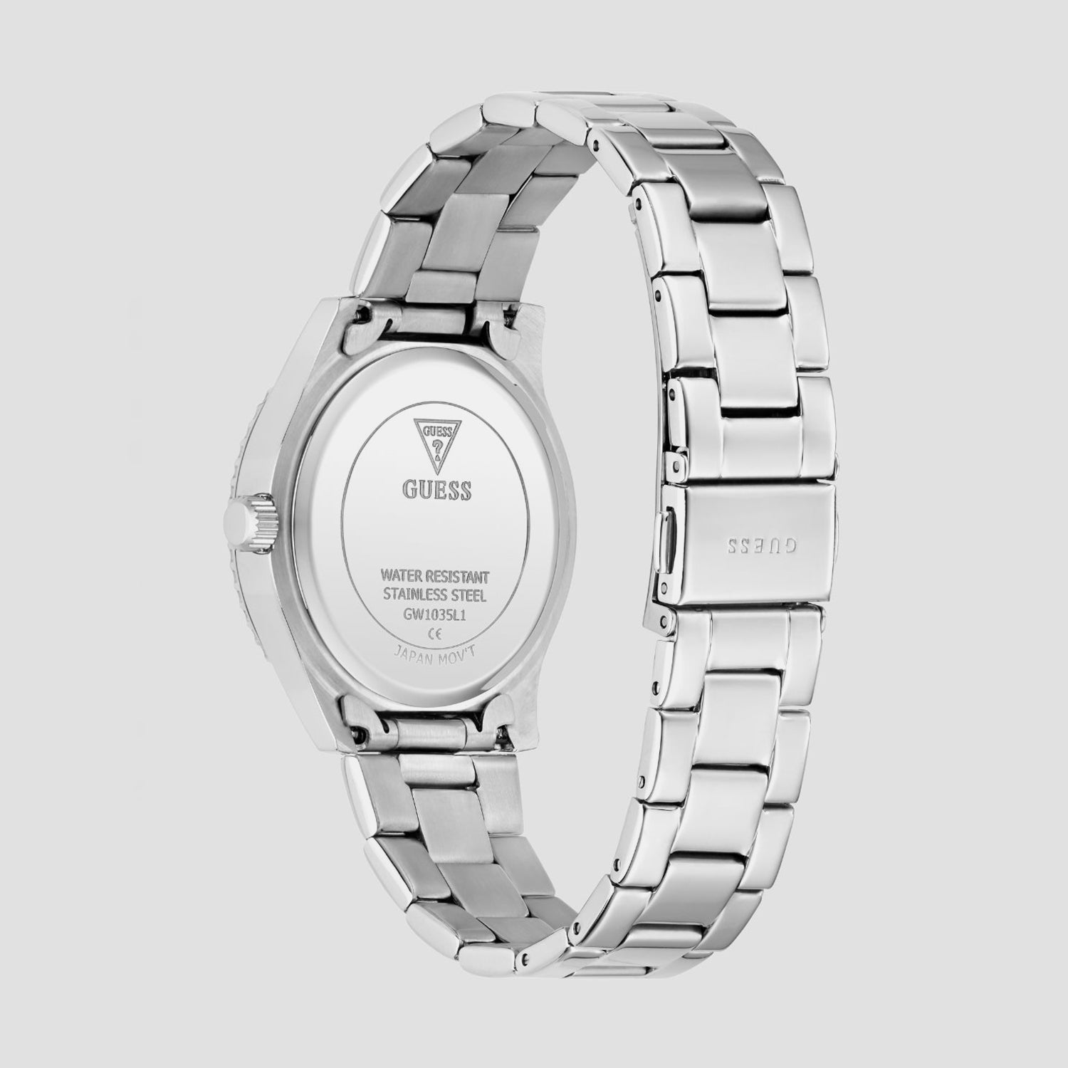 Women Quartz Blue Dial Multi-Function Stainless Steel Watch GW1035L1