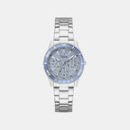 Women Quartz Blue Dial Multi-Function Stainless Steel Watch GW1035L1