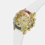 Women Quartz Multicolour Dial Chronograph Silicone Watch GW1047L2