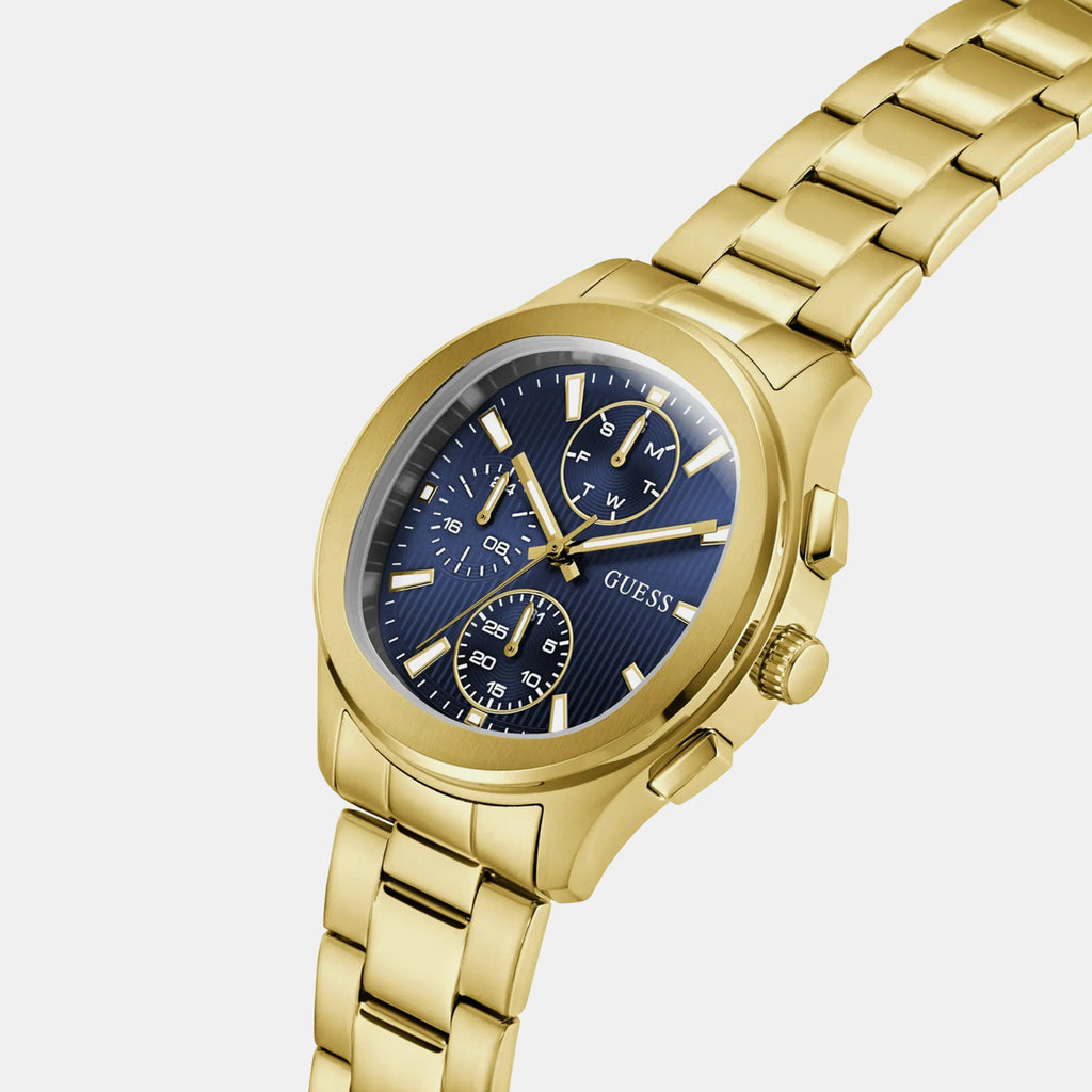 Men Quartz Blue Dial Chronograph Stainless Steel Watch GW1048G2