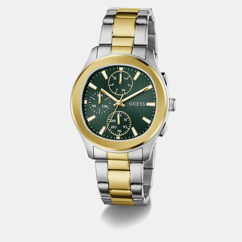 Men Quartz Green Dial Chronograph Stainless Steel Watch GW1048G4