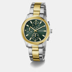 Men Quartz Green Dial Chronograph Stainless Steel Watch GW1048G4