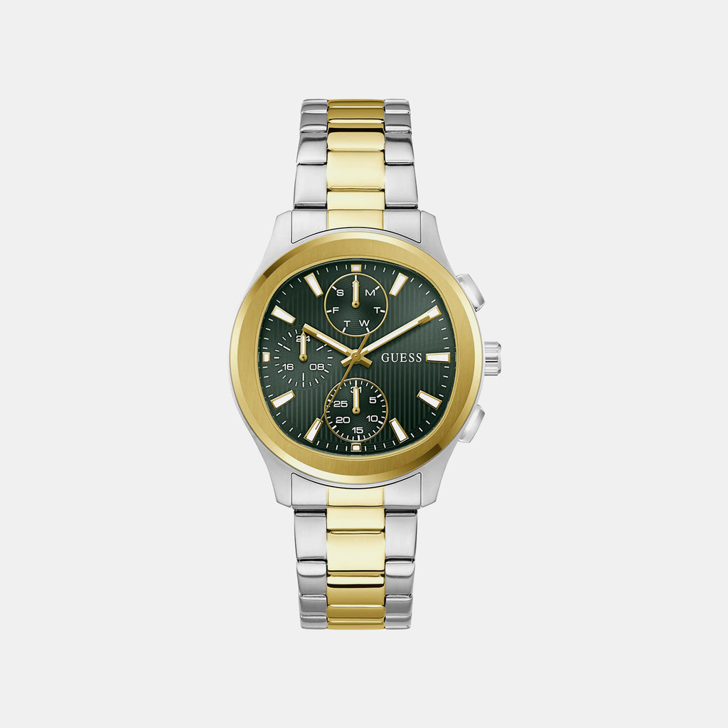 Men Quartz Green Dial Chronograph Stainless Steel Watch GW1048G4