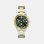 Men Quartz Green Dial Chronograph Stainless Steel Watch GW1048G4