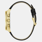 Men Quartz Black Dial Chronograph Leather Watch GW1049G2