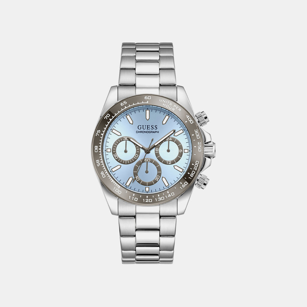 Men Quartz Blue Dial Chronograph Stainless Steel Watch GW1058G1