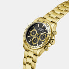 Men Quartz Black Dial Chronograph Stainless Steel Watch GW1058G2