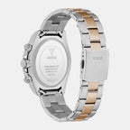Men Quartz Silver Dial Chronograph Stainless Steel Watch GW1058G6