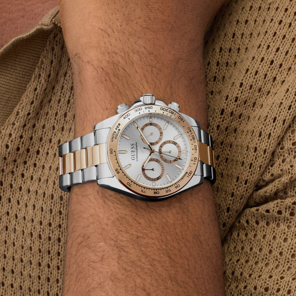 Gs Arthur Men Quartz Silver Dial Chronograph Stainless Steel Watch Gw1058G6