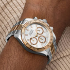 Men Quartz Silver Dial Chronograph Stainless Steel Watch GW1058G6