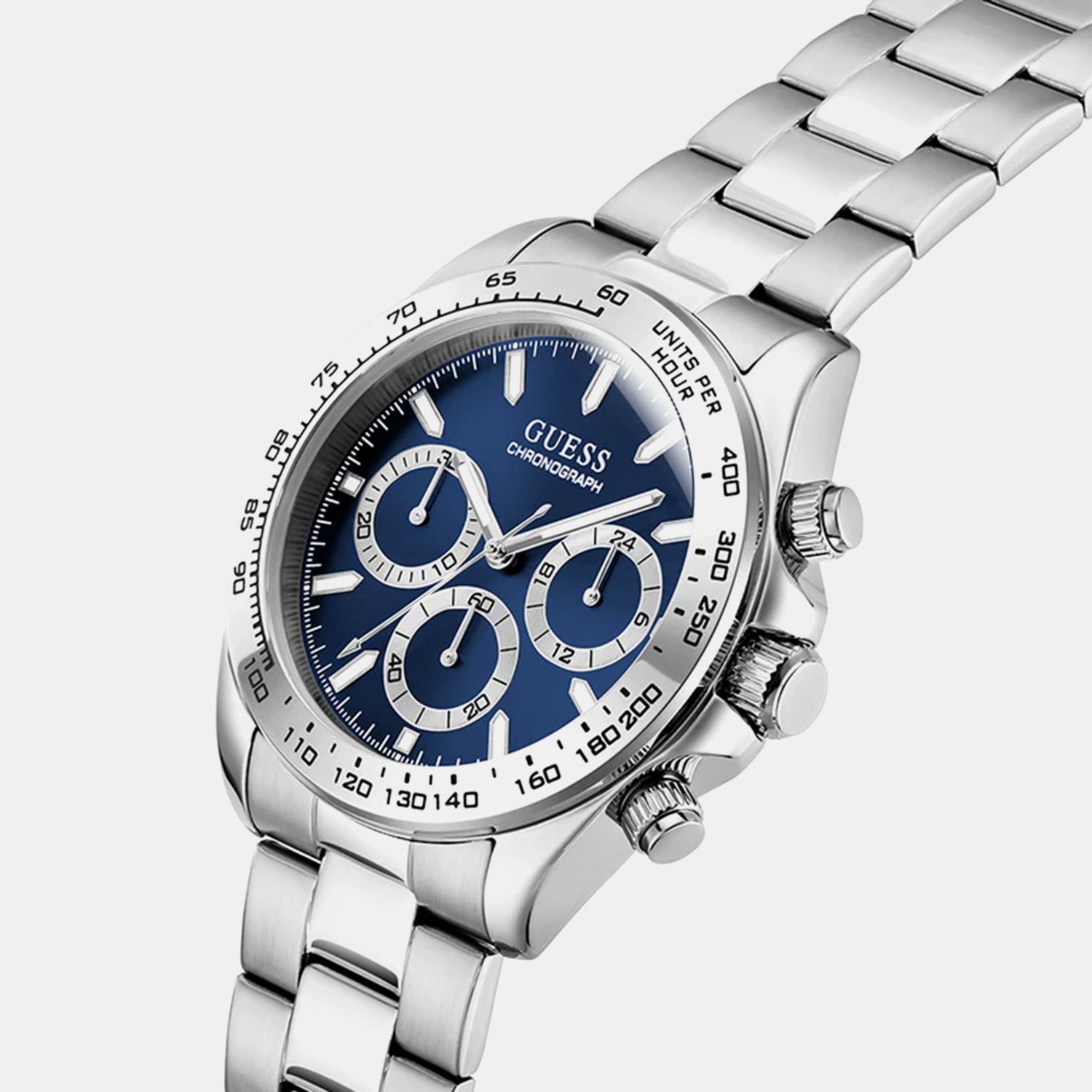 Arthur Men Quartz Blue Dial Chronograph Stainless Steel Watch GW1058G7