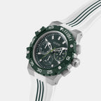 Men Quartz Green Dial Chronograph Silicone Watch GW1059G1