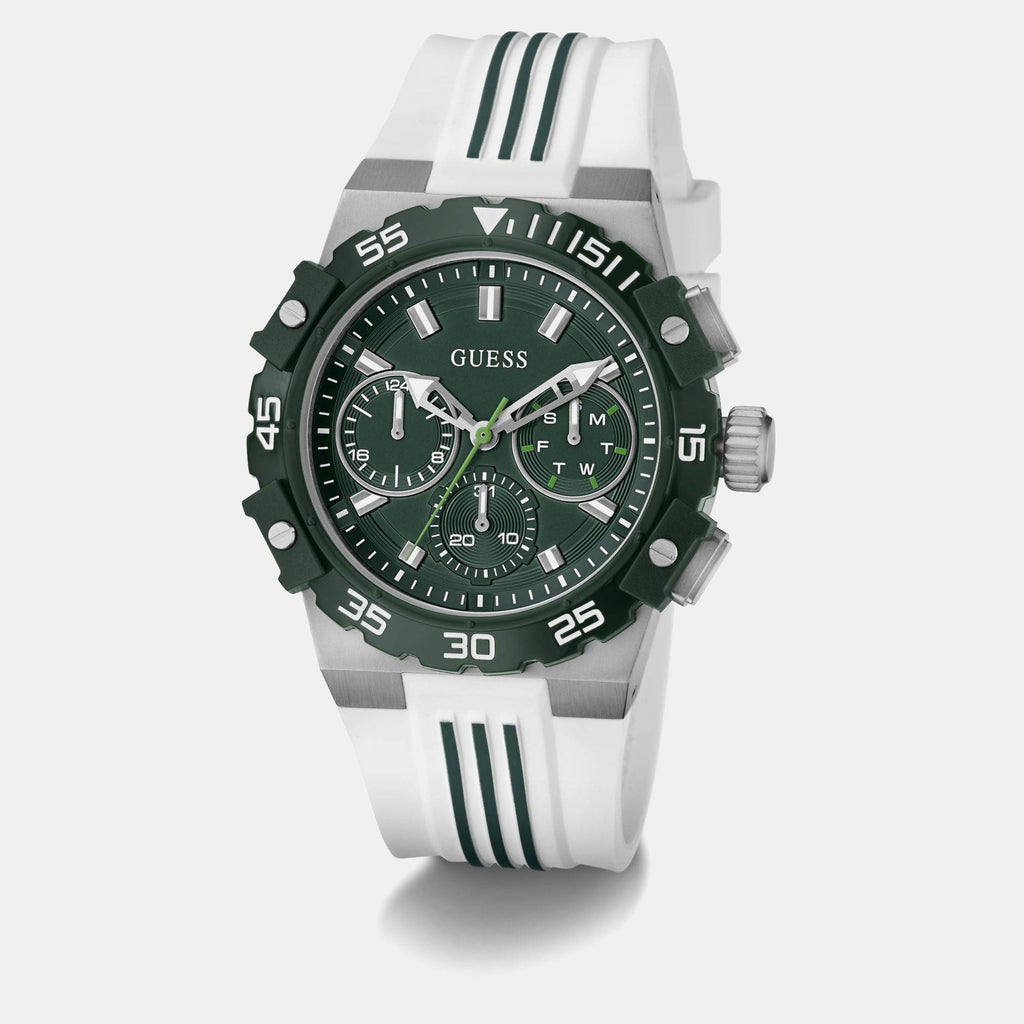 Men Quartz Green Dial Chronograph Silicone Watch GW1059G1