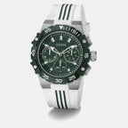 Men Quartz Green Dial Chronograph Silicone Watch GW1059G1