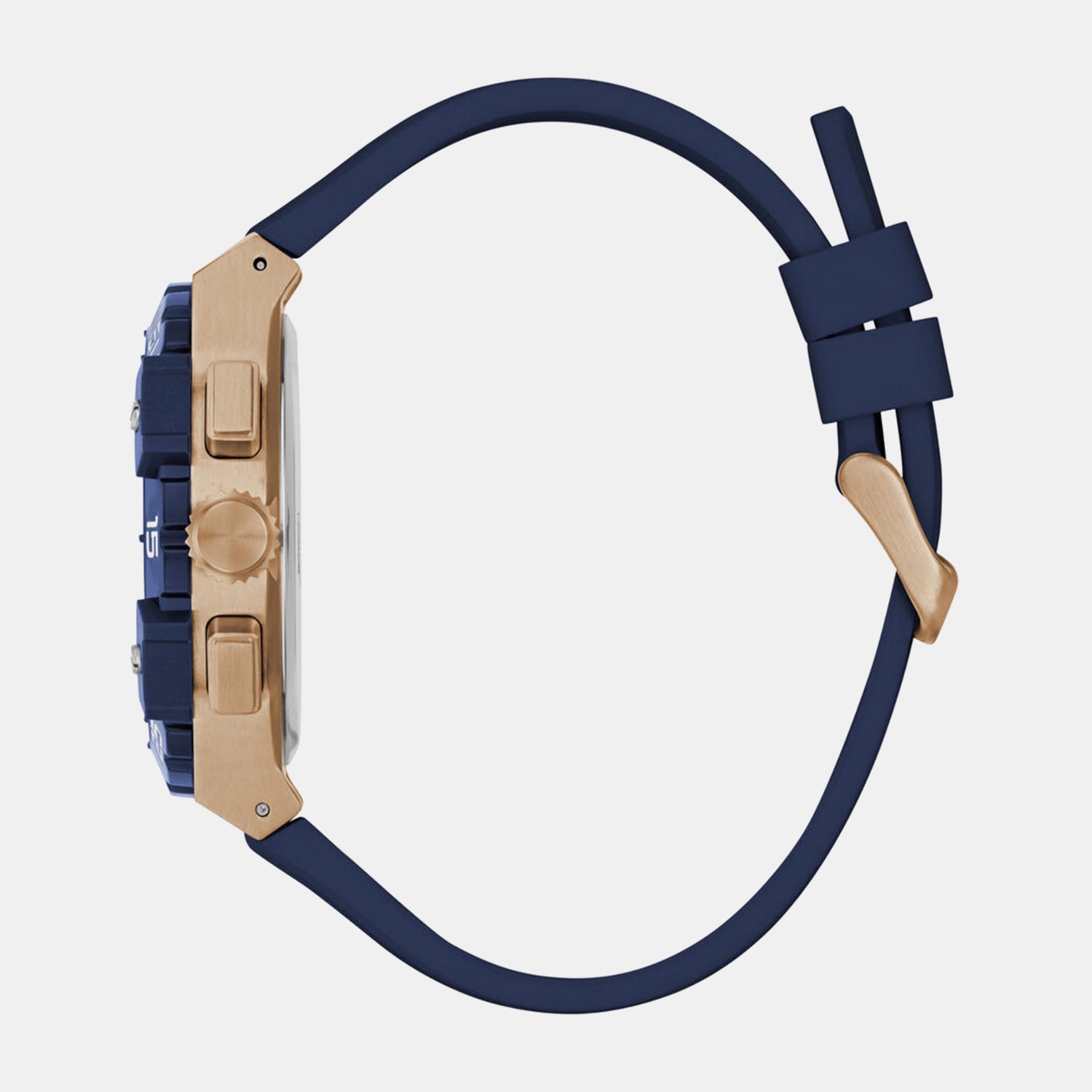 Men Quartz Blue Dial Chronograph Silicone Watch GW1059G5