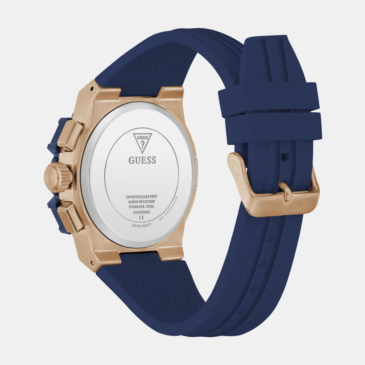 Gs Fore Men Quartz Blue Dial Multi-Function Silicone Watch Gw1059G5