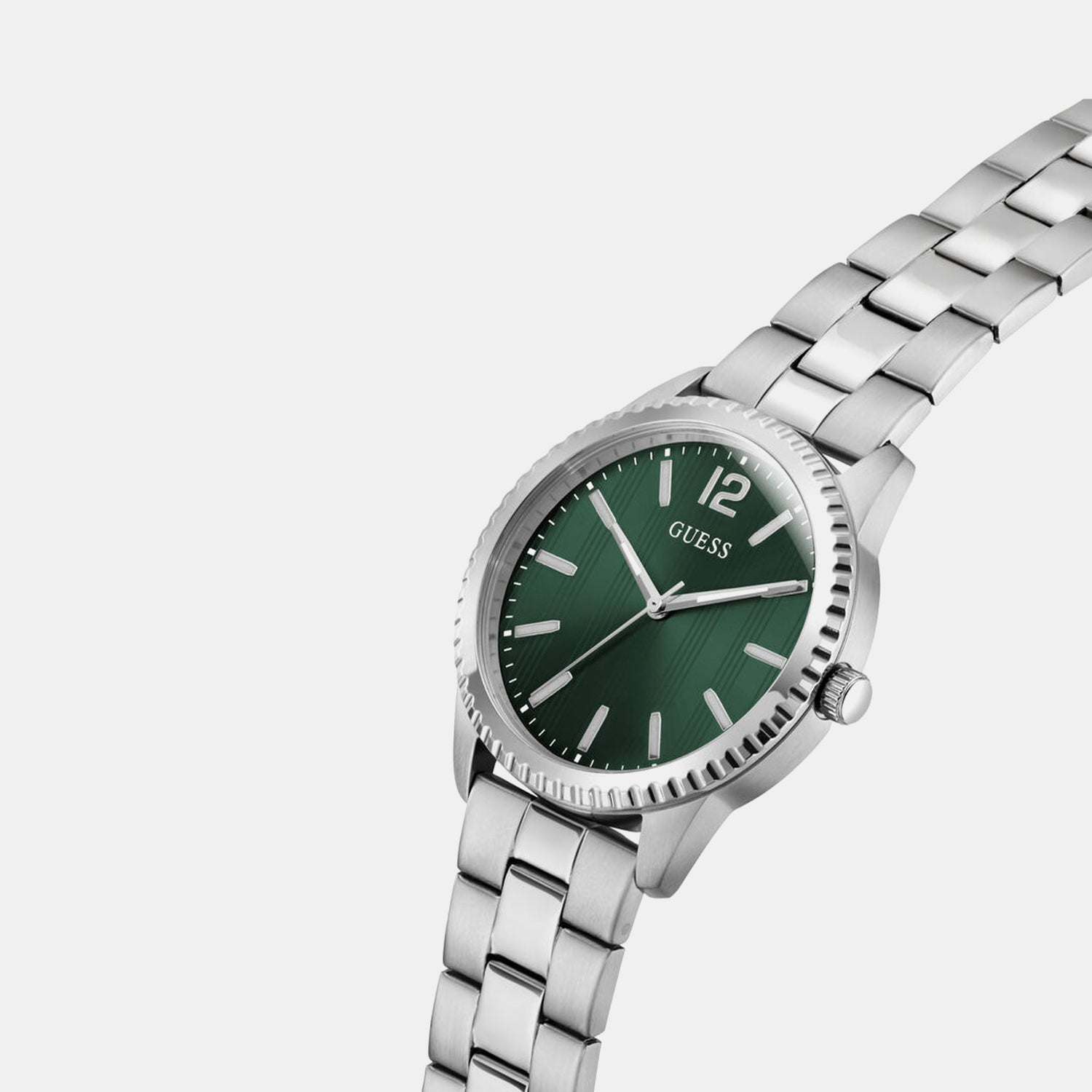 Men Quartz Green Dial Analog Stainless Steel Watch GW1062G1