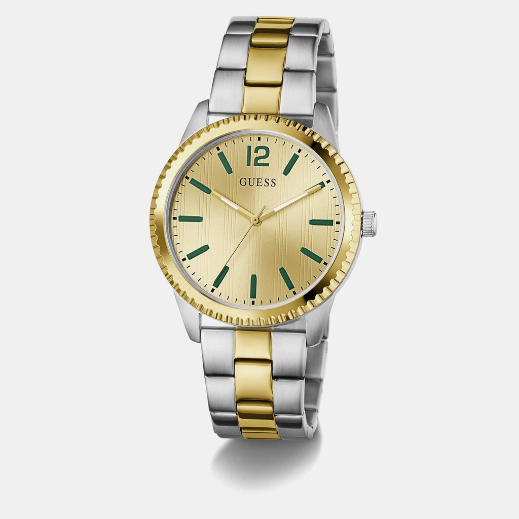 Men Quartz Champagne Dial Analog Stainless Steel Watch GW1062G4
