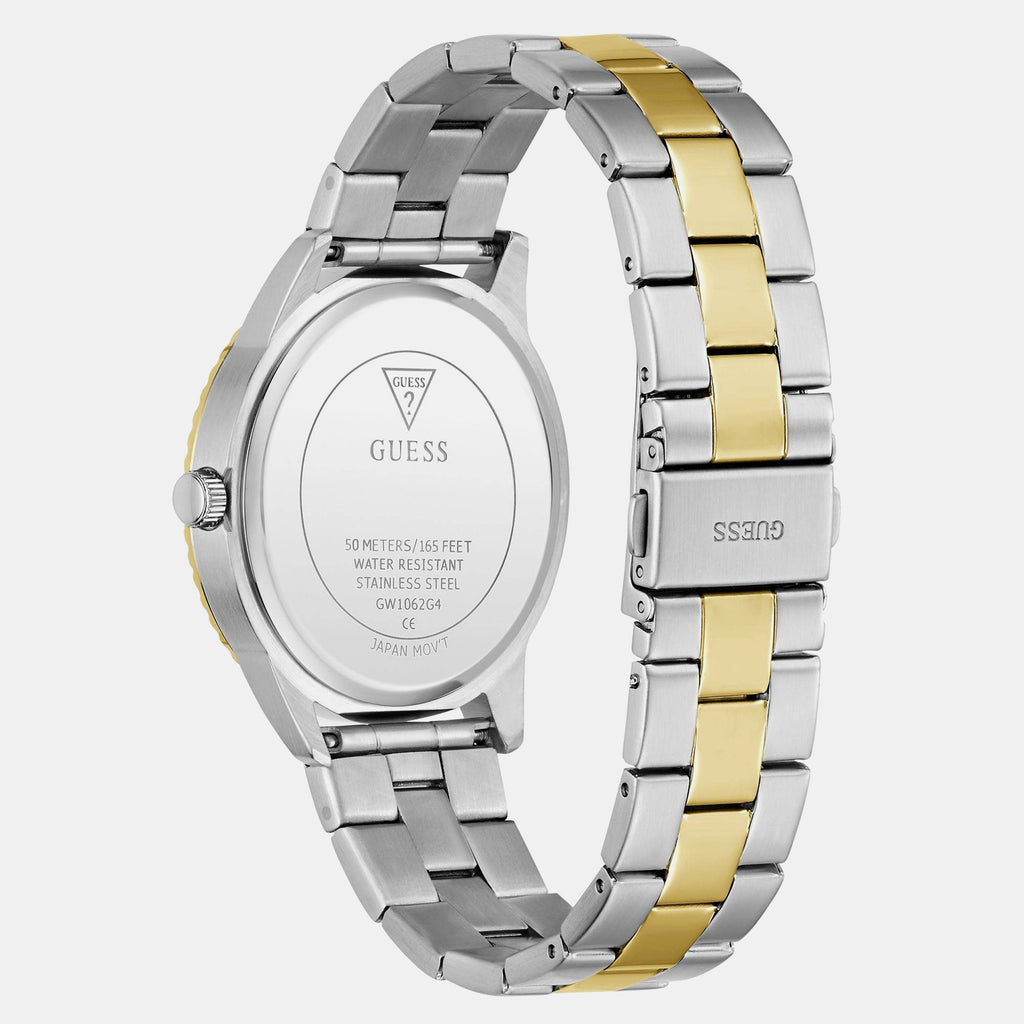 Men Quartz Champagne Dial Analog Stainless Steel Watch GW1062G4