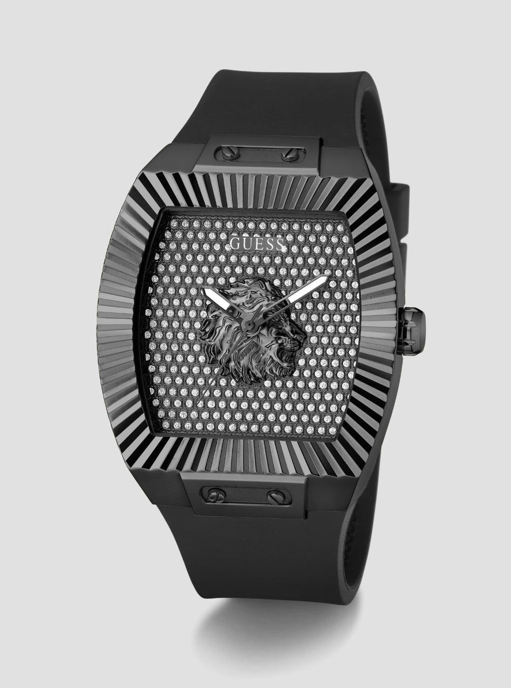Men Quartz Black Dial Analog Silicone Watch GW1066G3