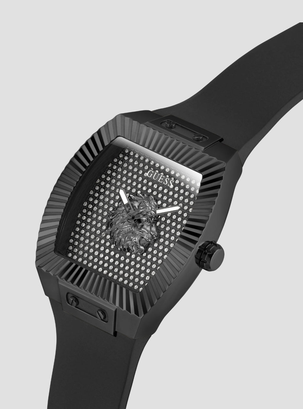Men Quartz Black Dial Analog Silicone Watch GW1066G3