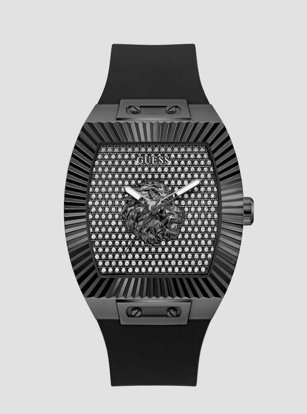 Men Quartz Black Dial Analog Silicone Watch GW1066G3