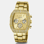 Men Quartz Gold Dial Chronograph Stainless Steel Watch GW1068G2