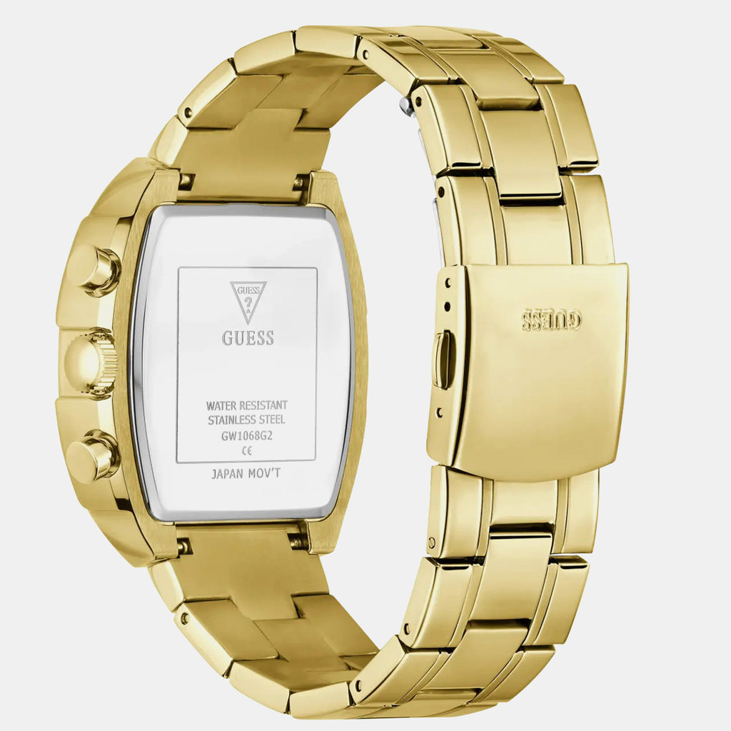 Men Quartz Gold Dial Chronograph Stainless Steel Watch GW1068G2