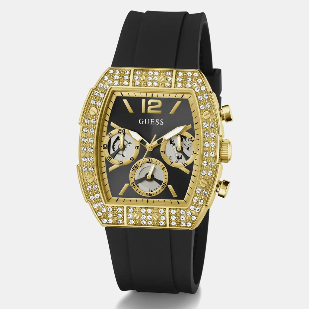 Men Quartz Black Dial Chronograph Silicone Watch GW1069G2