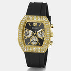 Men Quartz Black Dial Chronograph Silicone Watch GW1069G2