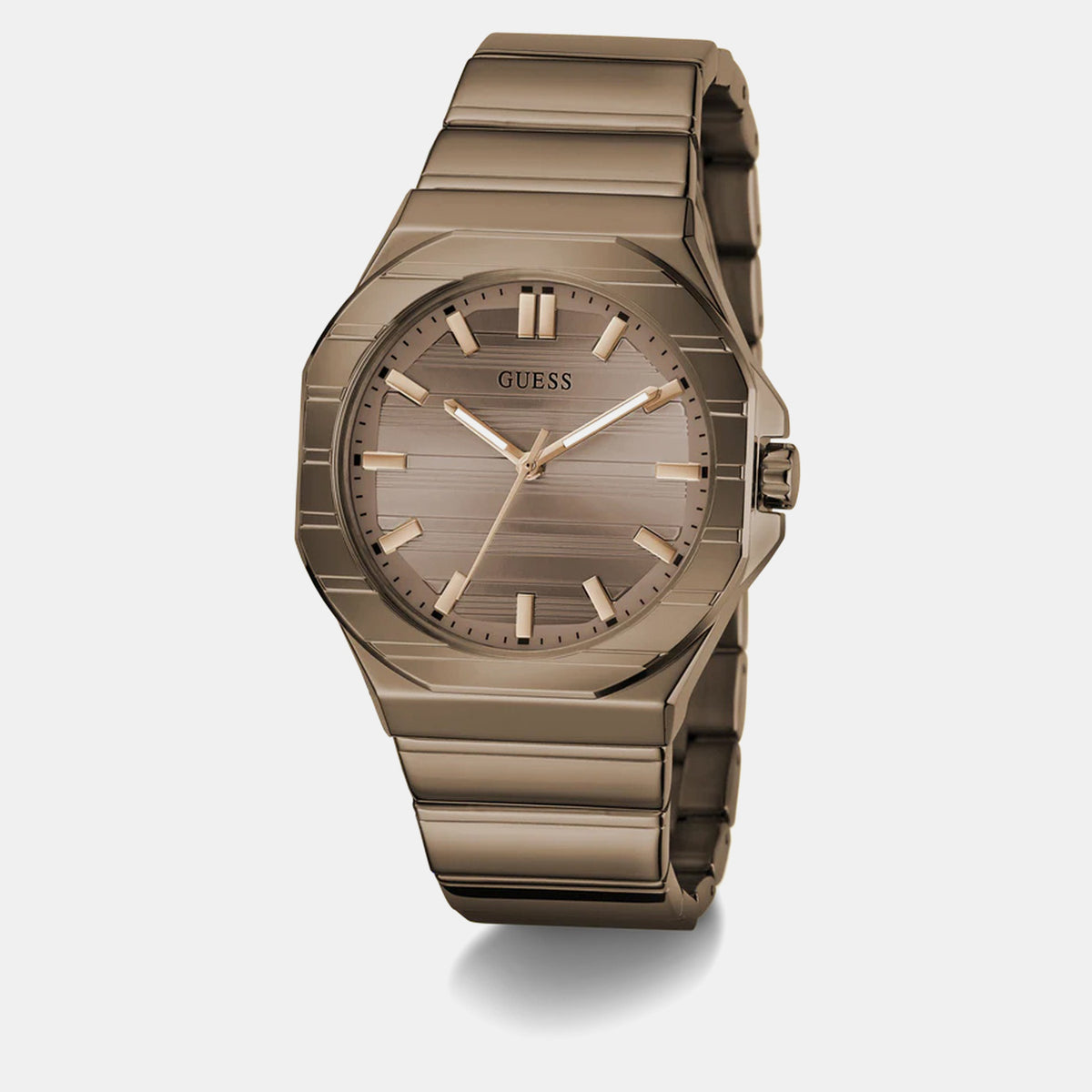 Gt Jaq Men Quartz Brown Dial Analog Stainless Steel Watch Gw1070G3