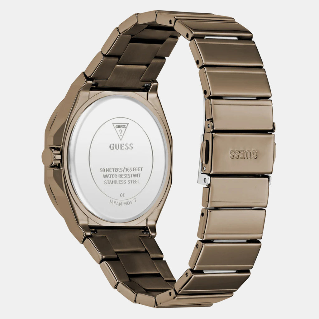 Men Quartz Bronze Dial Analog Stainless Steel Watch GW1070G3