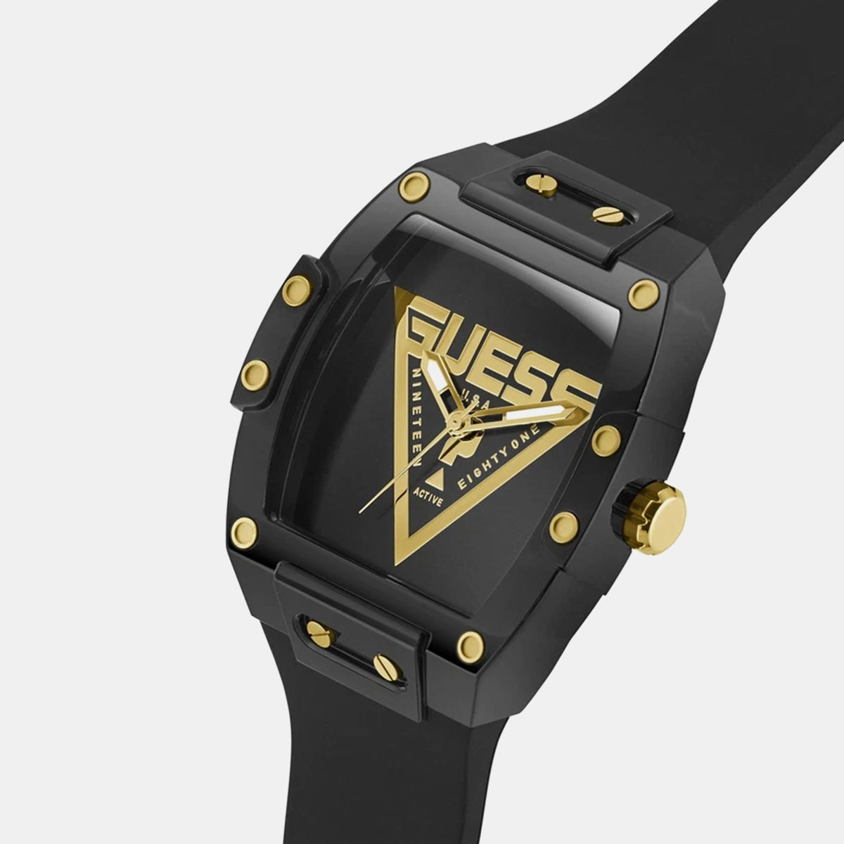 Gt Phoenix Men Quartz Black Dial Analog Silicone Watch Gw1072G2