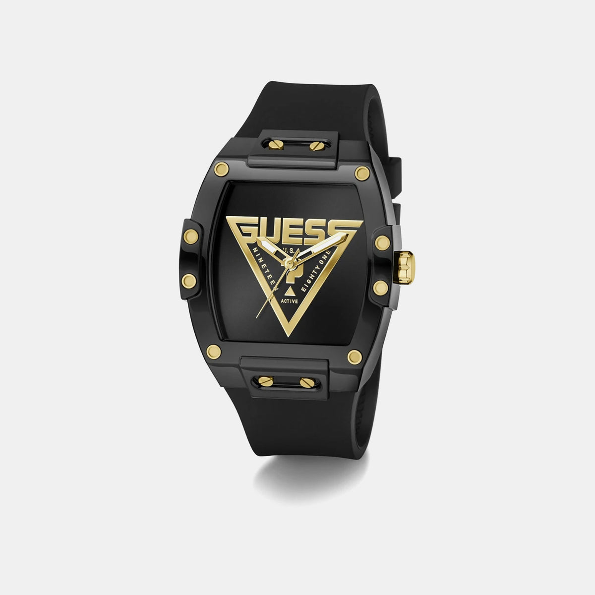 Gt Phoenix Men Quartz Black Dial Analog Silicone Watch Gw1072G2