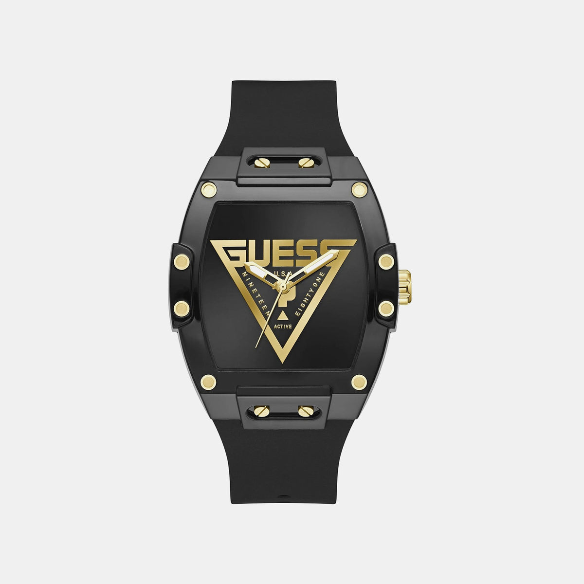 Gt Phoenix Men Quartz Black Dial Analog Silicone Watch Gw1072G2