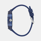 Men Quartz Blue Dial Multi-Function Silicone Watch GW1073G1