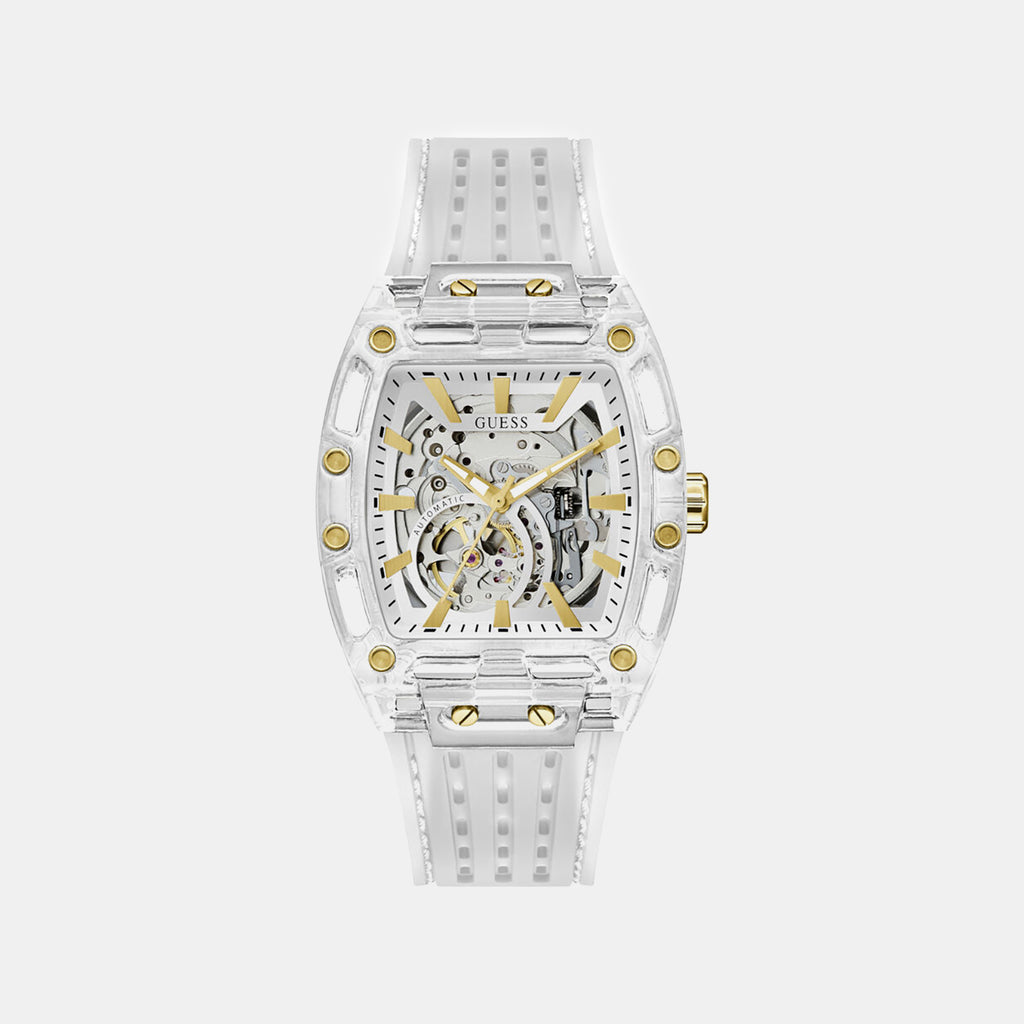 Men Automatic Transparent Dial Analog Silicone Watch GW1073G2