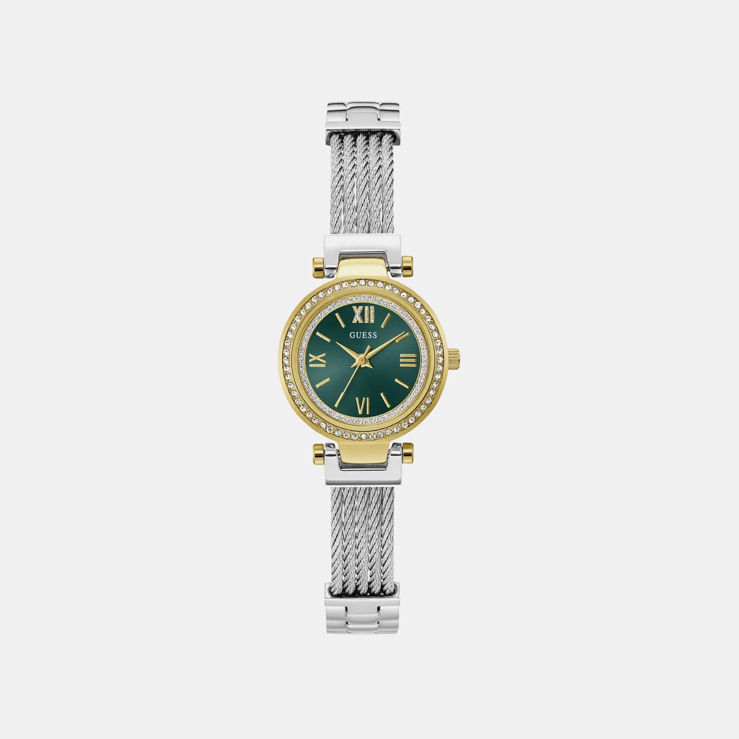 Women Quartz Green Dial Analog Mesh Watch GW1076L3