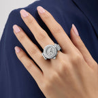 Women Quartz Silver Dial Analog Stainless Steel Watch GW1078L1