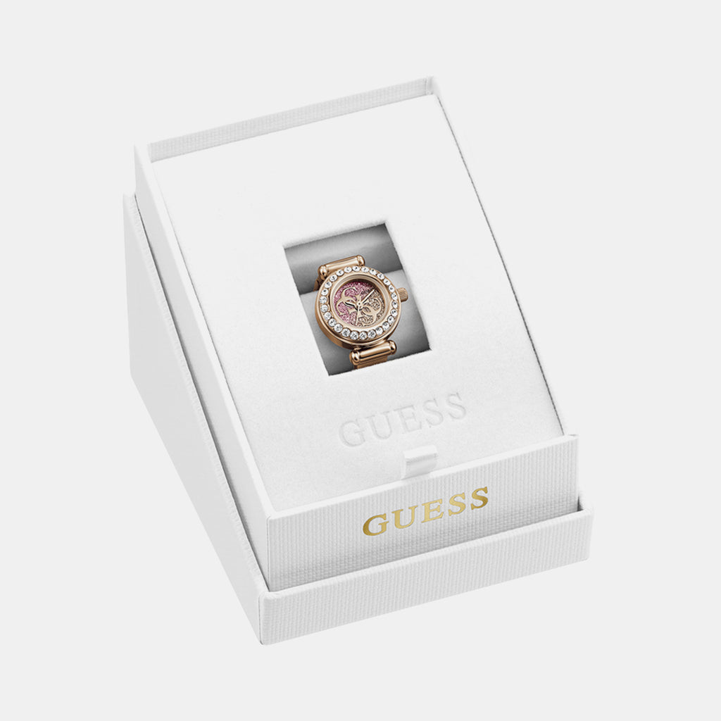 Women Quartz Rose Gold Dial Analog Stainless Steel Watch GW1078L4