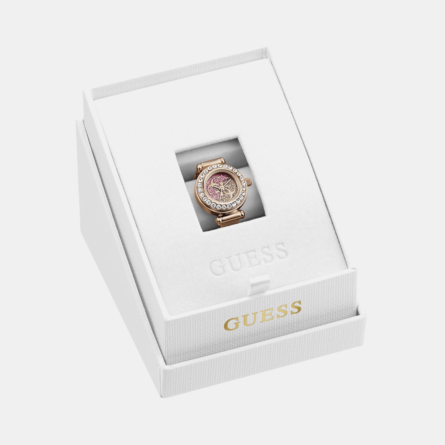 Women Quartz Rose Gold Dial Analog Stainless Steel Watch GW1078L4