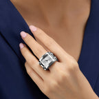 Women Quartz Silver Dial Analog Stainless Steel Watch GW1079L1